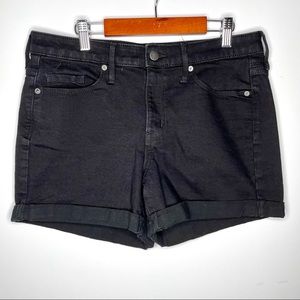 MOSSIMO Black High Rise Midi Shorts 10